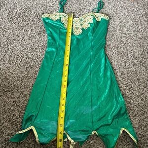 Tinkerbell costume Green Dress with Gold Accents